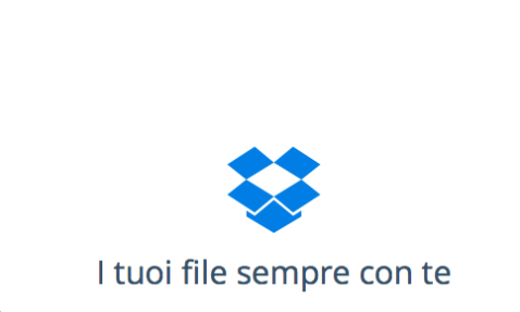 Logo Dropbox (screenshot sito web)