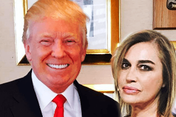 Donald Trump e Lory Del Santo (ritaglio web)