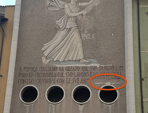 Mentana Mussolini obelisco