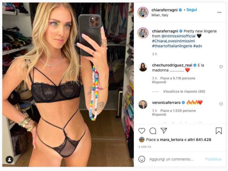 Schermata profilo Instagram di Chiara Ferragni (Instagram)