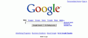 La home pagedi Google